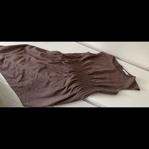 Woman’s size 8, zipper up dress, round neck line, pinched in  waist.